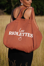 Sac de plage coton rose